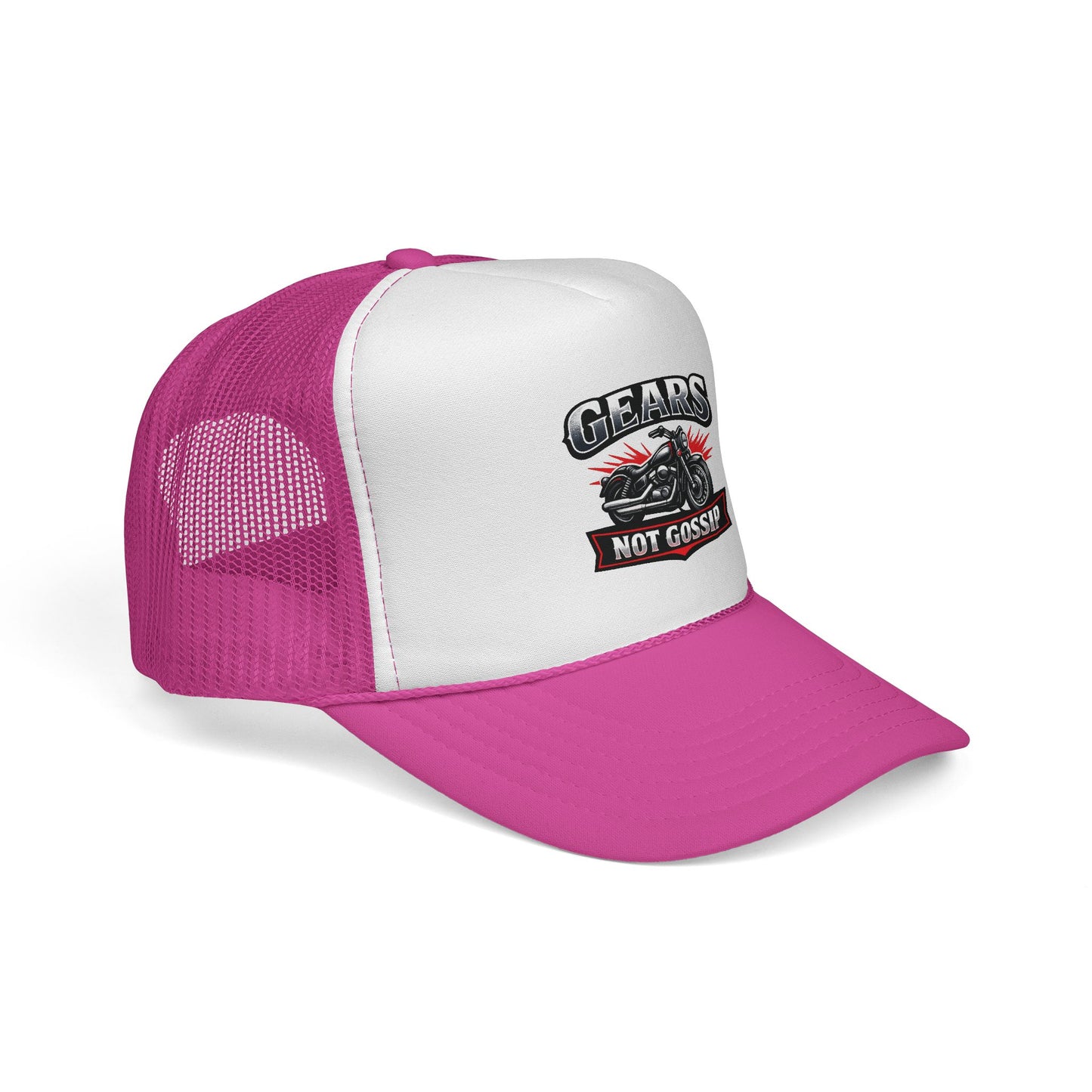 Trucker Cap — "Gears Not Gossip" Motorcycle Mesh Hat