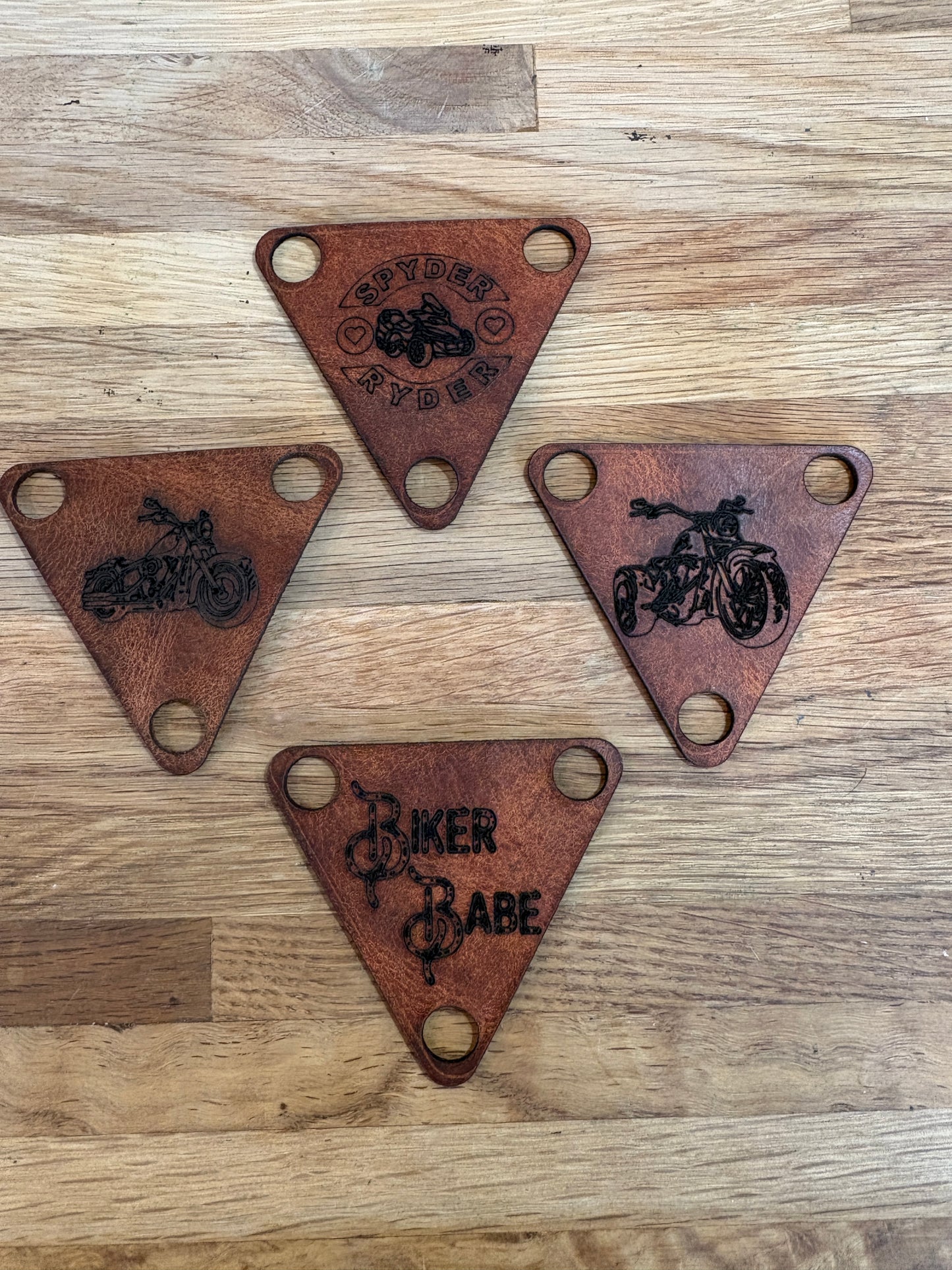 Leather Triangle Bandana Slide
