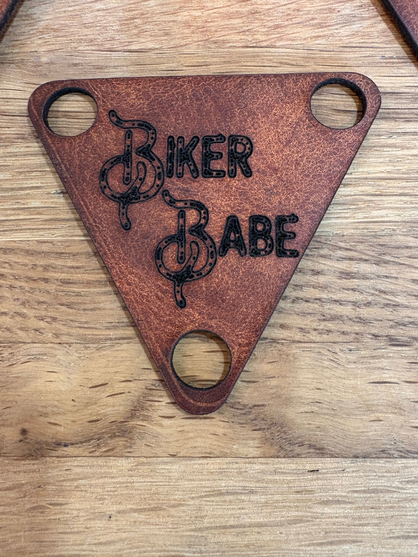 Leather Triangle Bandana Slide