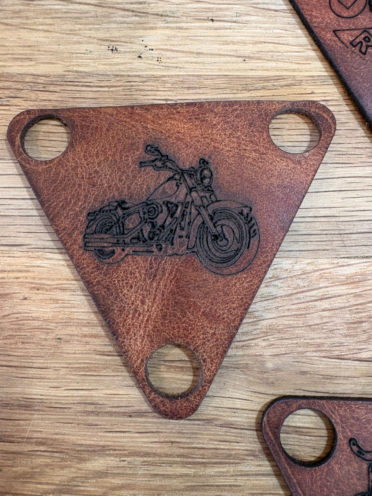Leather Triangle Bandana Slide