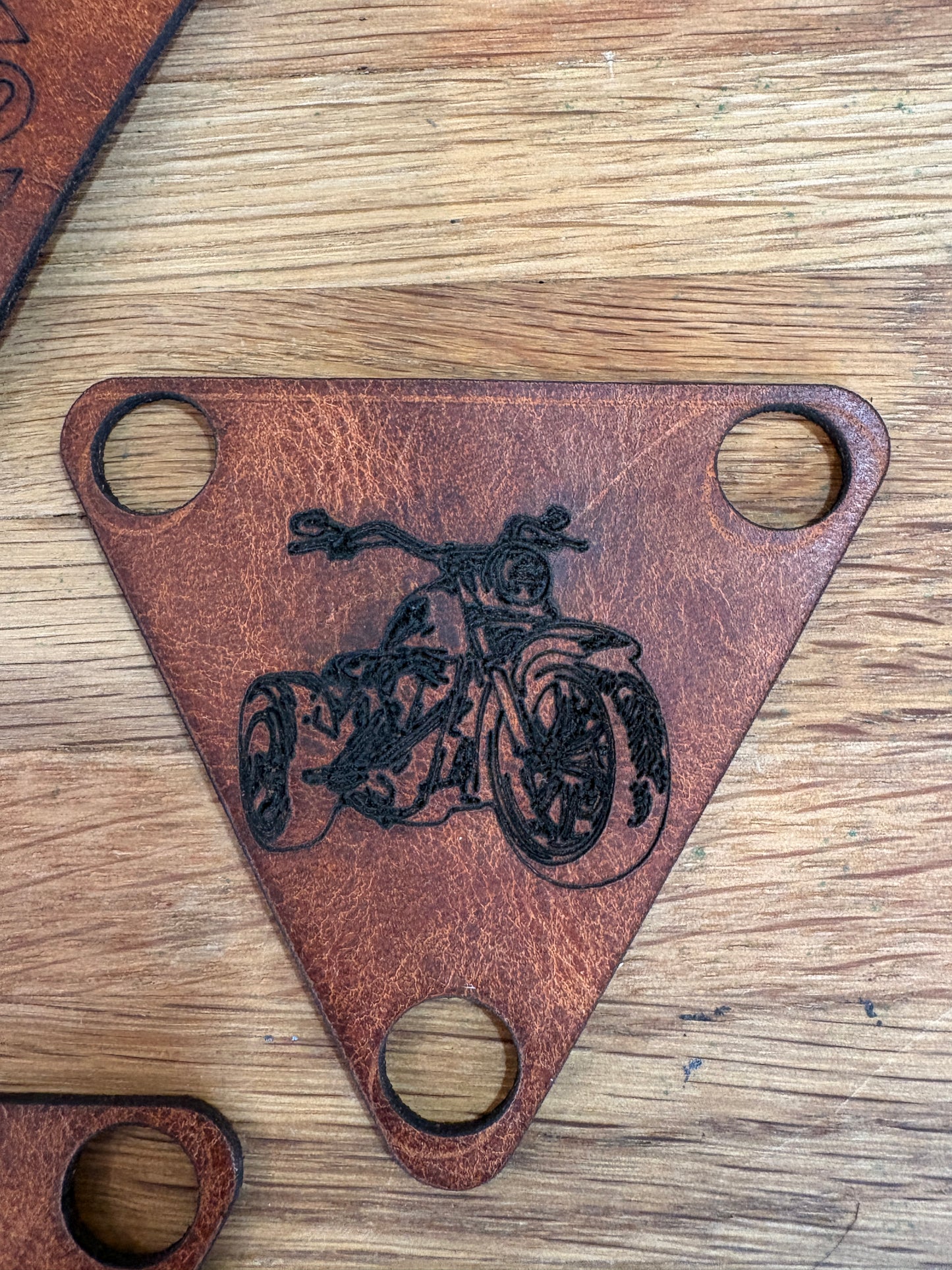 Leather Triangle Bandana Slide