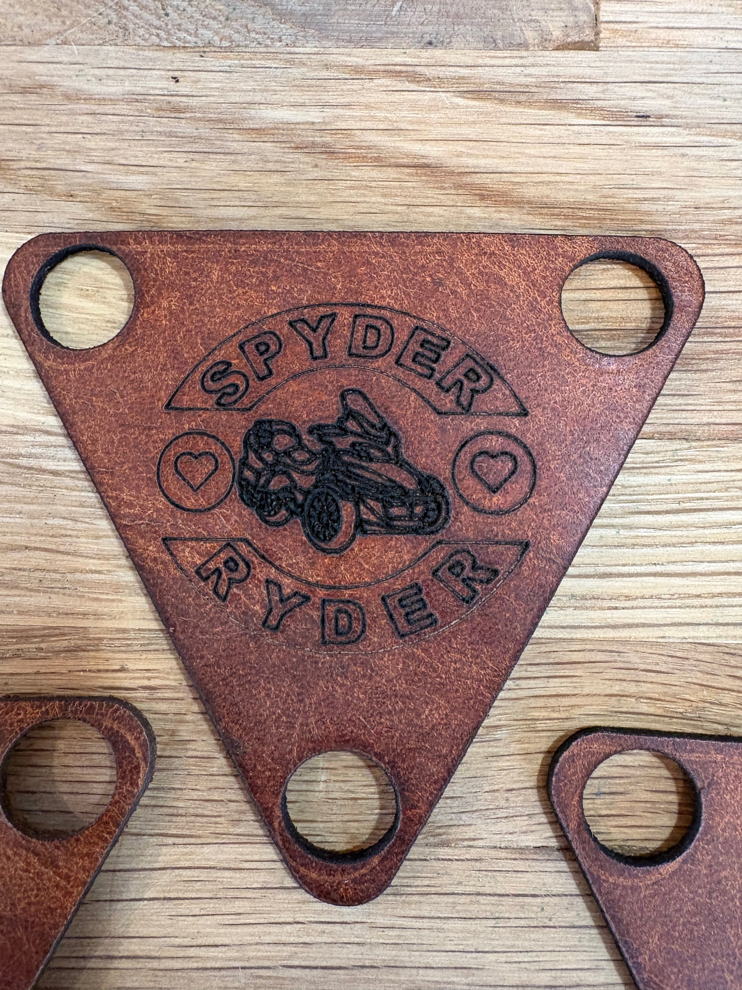 Leather Triangle Bandana Slide