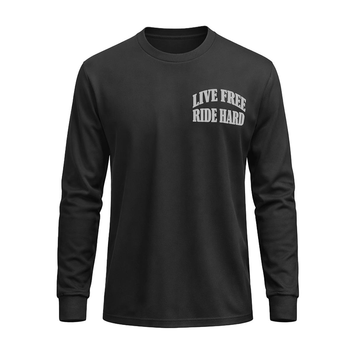 Live Free Ride Hard - Men's Long Sleeve Biker Tee