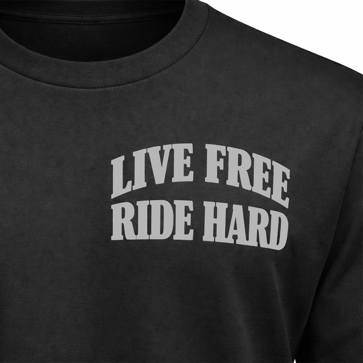Live Free Ride Hard - Men's Long Sleeve Biker Tee