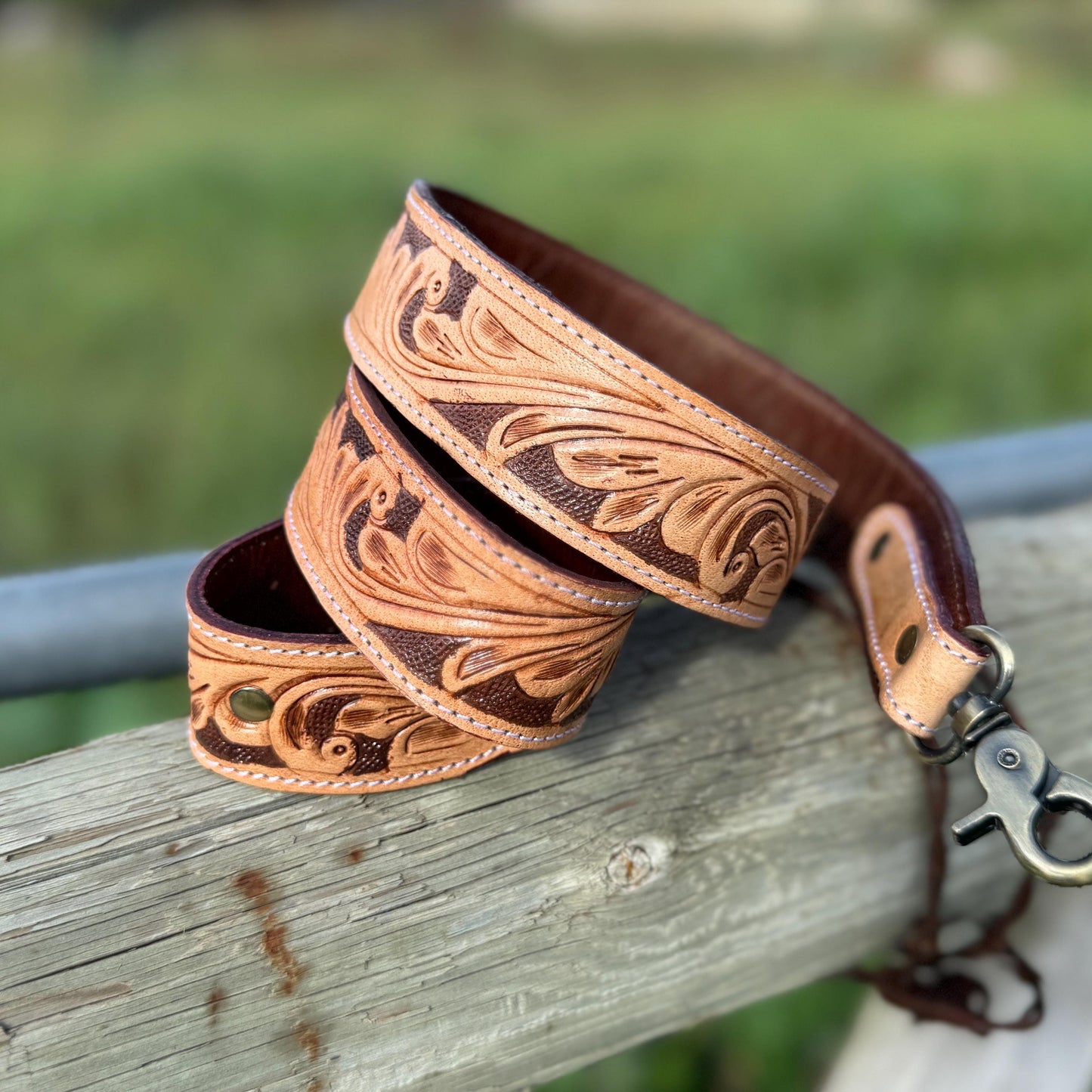 Brown Genuine Western Cowhide Leather Purse with Black and Brown Fringe