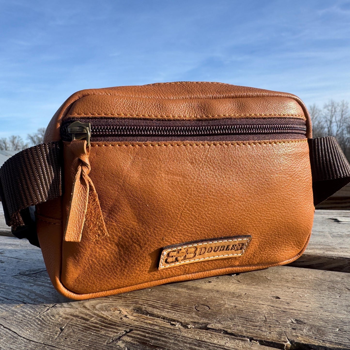 Genuine Leather Tooled Western Everywhere Belt Bag