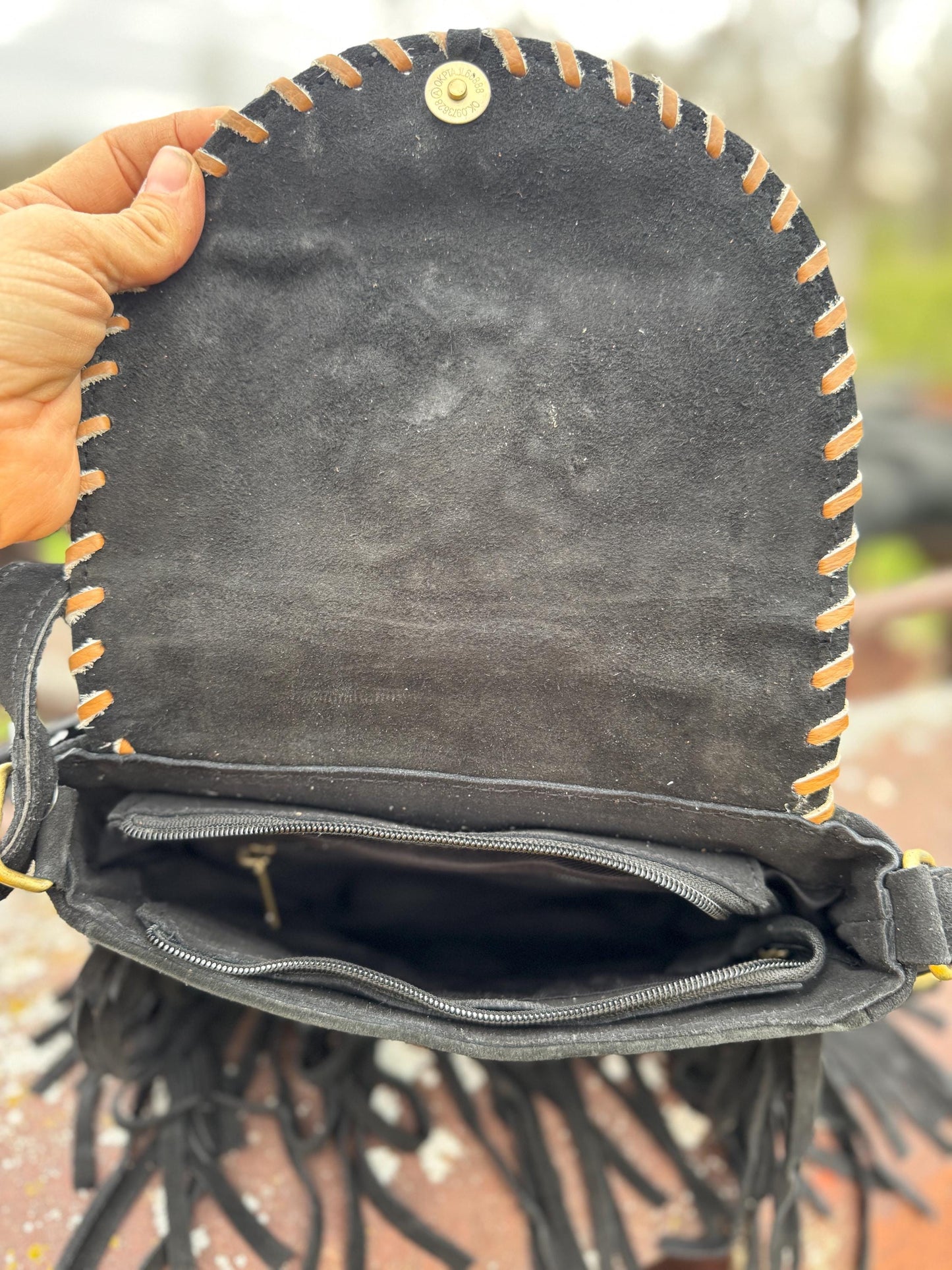 Turquoise Gypsy Fringe Tote Bag