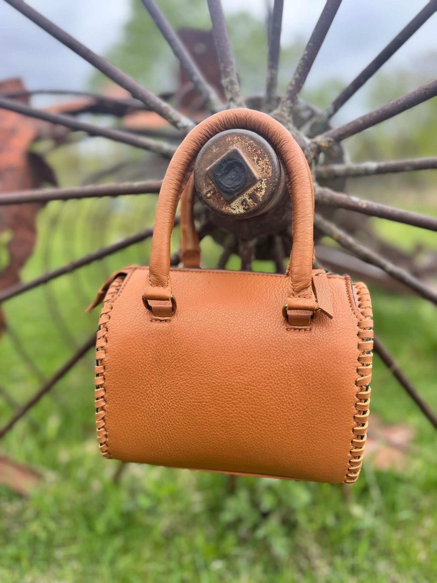 Desert Sunset Western Speedy Leather Purse with Optional Wallet